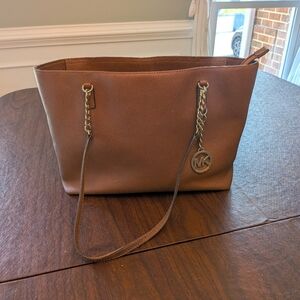 Michael Kors Leather Tote Purse Shoulder Bag Genuine Authentic Luggage Laptop